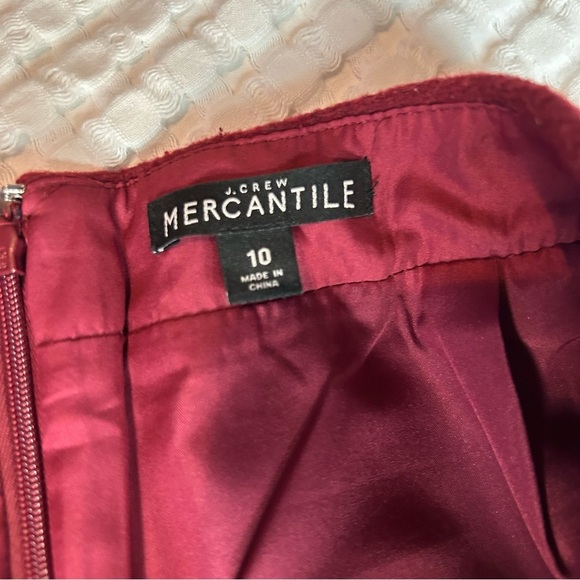 J.Crew Mercantile Burgundy Wool Blend Pencil Skirt Women’s Size 10 - Picture 5 of 6
